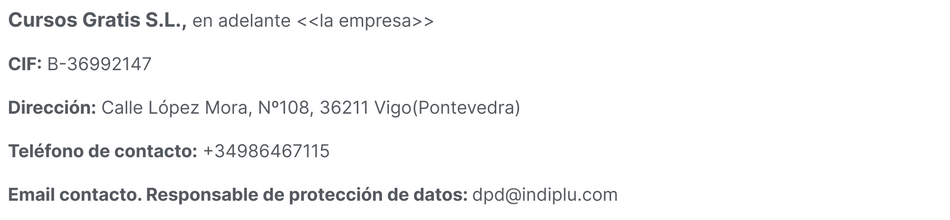 cursos gratis desempleados a coruña política de privacidad